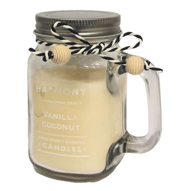 BYFT Scented Jar Candle - Vanilla Coconut - Warm & Tropical Aromatherapy Candle for Home & Gifts