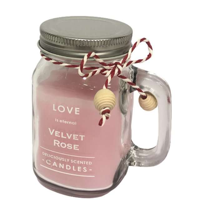 BYFT Scented Jar Candle - Velvet Rose - Luxurious Floral Aromatherapy Candle for Home & Gifts