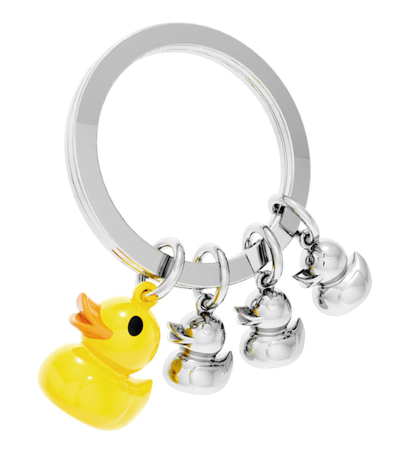Metalmorphose Duck Keyholder - Cute Duck Metal Keychain for Animal Lovers
