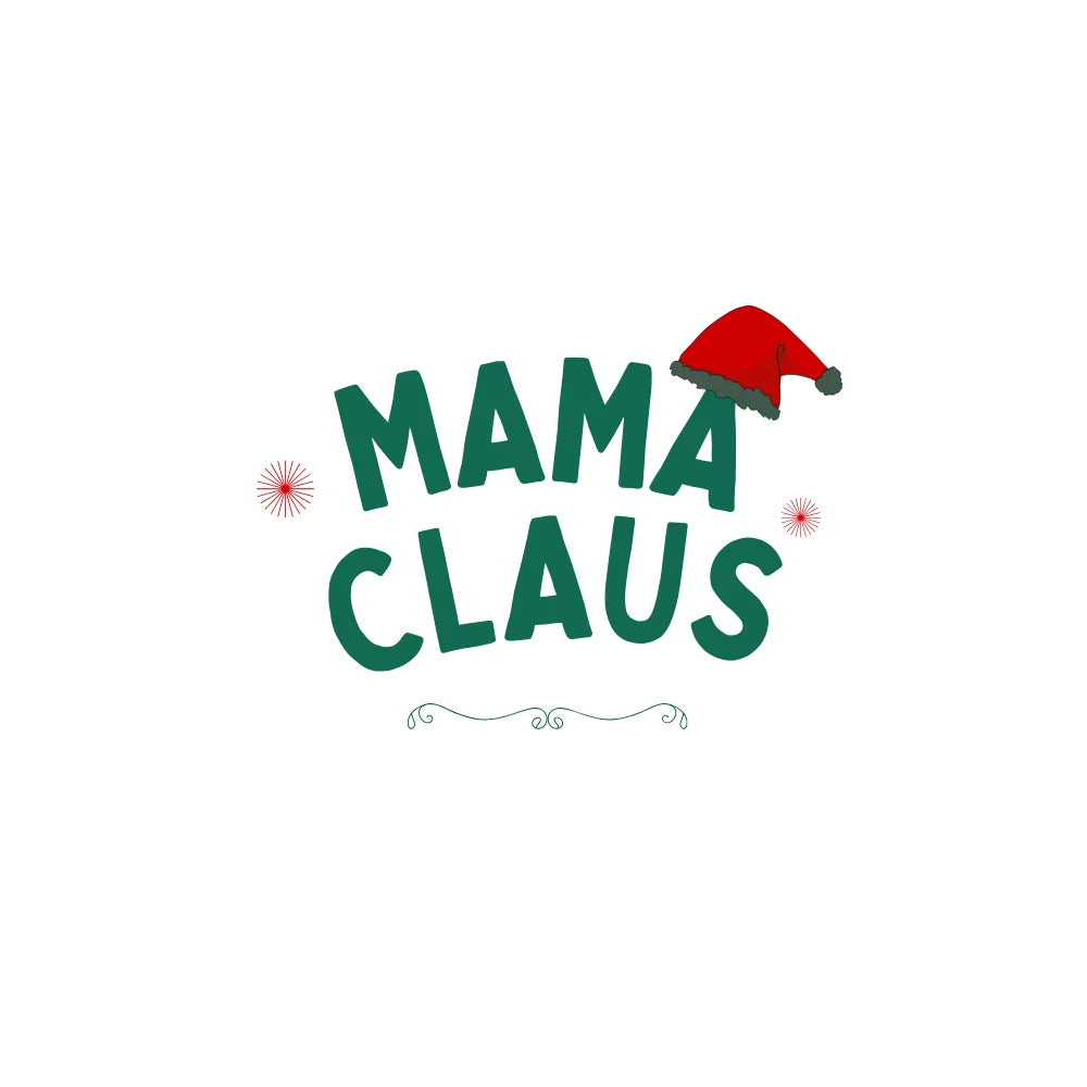 BYFT Threads Printed Christmas - Mama Claus Hat Designed T-Shirts