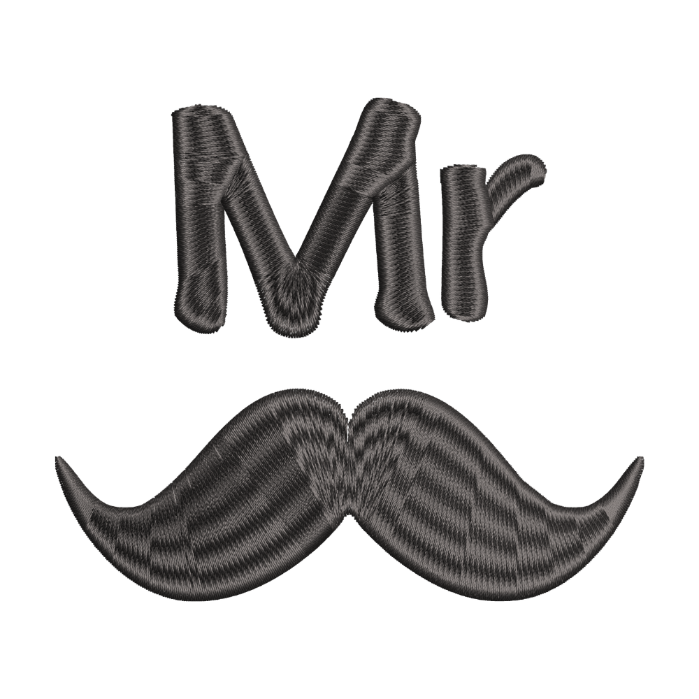 BYFT Embroidered For You Mr. Moustache Valentine Designed Male T-Shirt