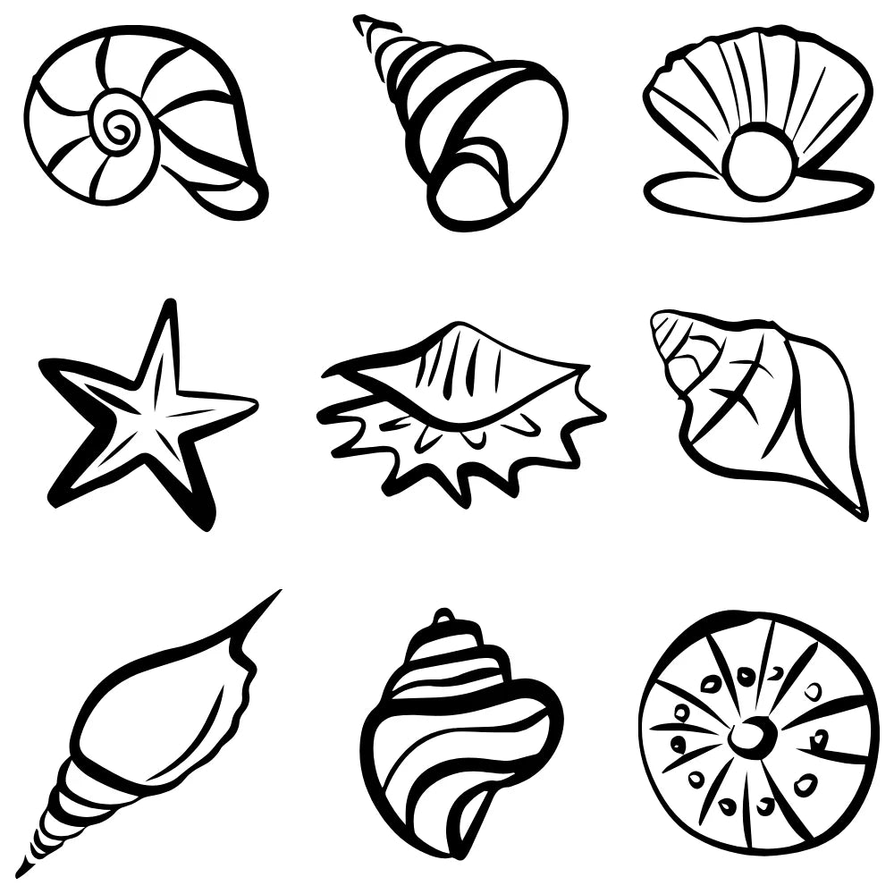 BYFT Coastal Shell Tote Bag – “Ocean Gems” Nautical Reusable Tote | Eco-Friendly Daily Carry Bag (Set of 1)