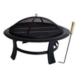 Paradiso Outdoor Fire Pit BBQ 74cm - Portable Charcoal Grill with Mesh Lid for Backyard & Camping