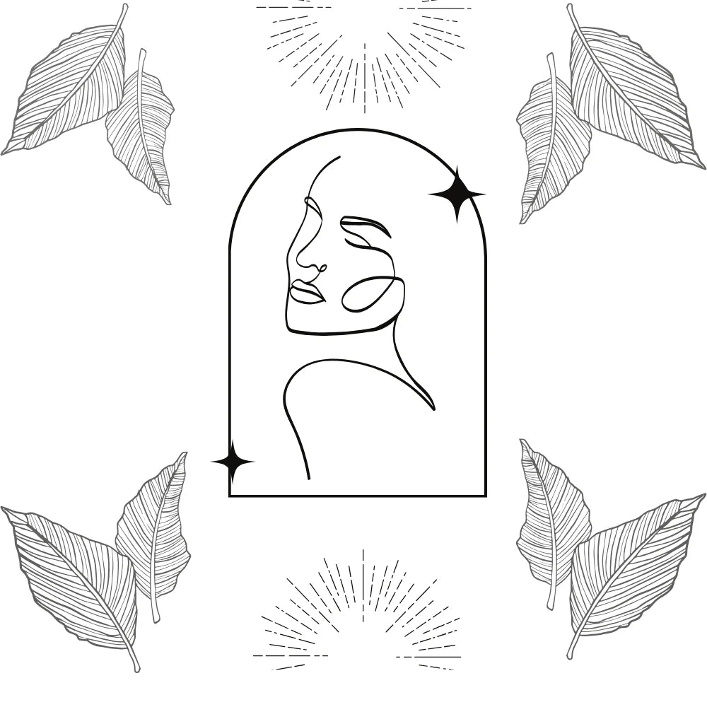 BYFT Artistic Face Tote Bag – “Quiet Muse” Celestial Reusable Tote | Eco-Friendly Daily Carry Bag (Set of 1)