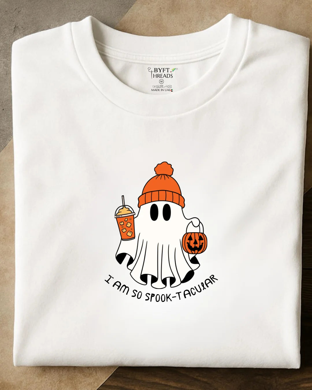 BYFT Threads Personalized Halloween Theme Round Neck T-Shirt