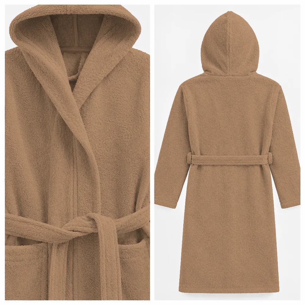 BYFT Daffodil Kids Hooded Bathrobe Luxury Cotton Soft, Absorbent, Quick-Dry