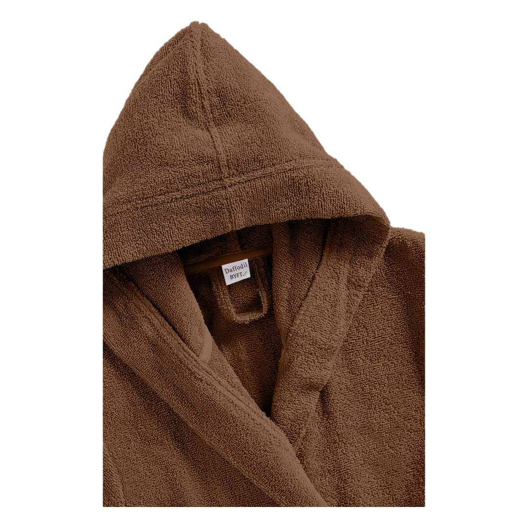 BYFT Daffodil 12 Year Kids Hooded Bathrobe Luxury Cotton Soft, Absorbent, Quick-Dry