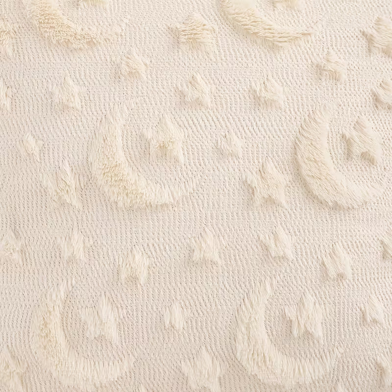 BYFT Ramadan Inspired Decorative Throw Pillow Cover with Crescent Moon & Star Embroidery 45 x 45 Cm Set of 01 Pcs (Without Insert)