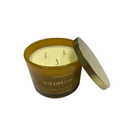 BYFT Hero Jar Peony And Amber Scent Candle Iconic Design