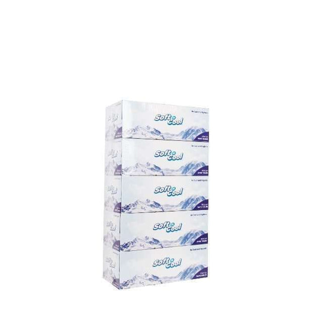 Soft N Cool Facial Tissue, 200Pulls x 2Ply - 5Boxes