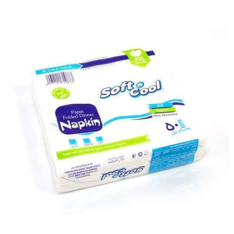Soft N Cool Paper Napkin 40 x 40Cm, 2 Ply - 50Pcs