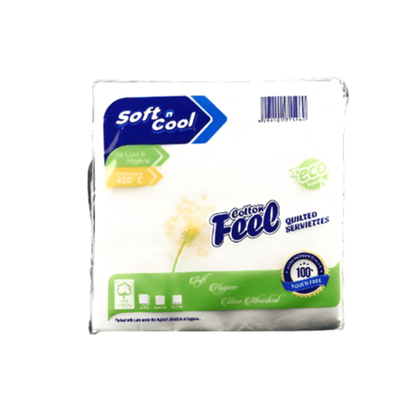 Soft N Cool Cotton Feel Paper Napkin 40 x 40Cm - 25Pcs