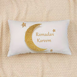 BYFT Ramadan Throw Pillow Cover, Moon Decorative Cushion Cover, Home Decor for Couch Sofa Living Room Bedroom, Without Pillow Insert Set of 01 Pcs