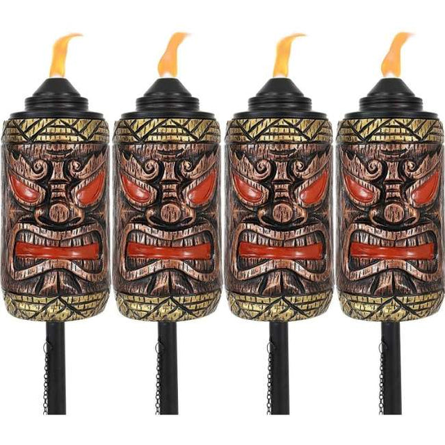 Paradiso Outdoor Hawaii Torch 150 cm - Decorative Bamboo Tiki Torch for Garden & Patio Ambiance