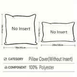 BYFT Soft Corduroy 18 x 18inch Square Throw Pillow Covers, Cozy Modern Home Decorative Pillowcases for Sofa Couch Bed Room Farmhouse Decor, Without Pillow Inserts 2pcs