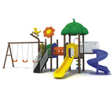 BYFT Two Slide And 3 Kids Swings Playground