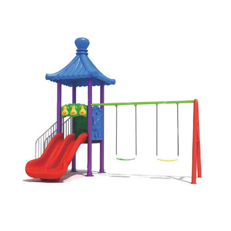 BYFT Two Slide And 2 Kids Swings Playground