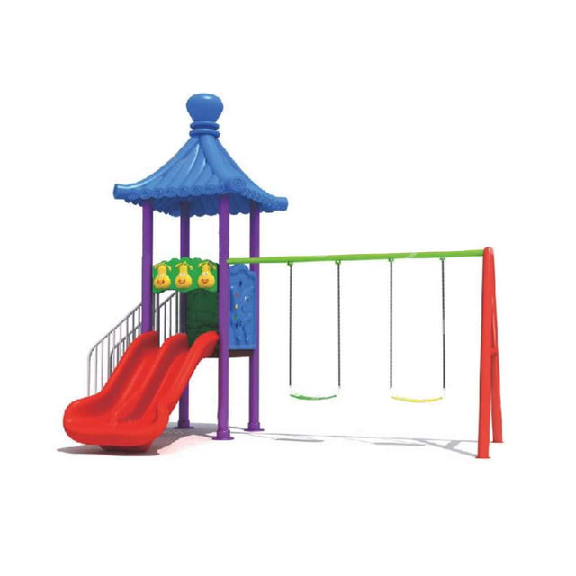 BYFT Two Slide And 2 Kids Swings Playground