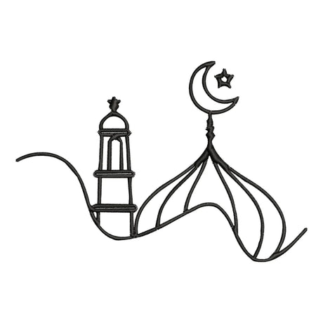 BYFT Threads Embroidered For You T-Shirt - Crescent Dome Elegance Designed