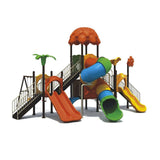 BYFT Four Slide With Red Roof Playground