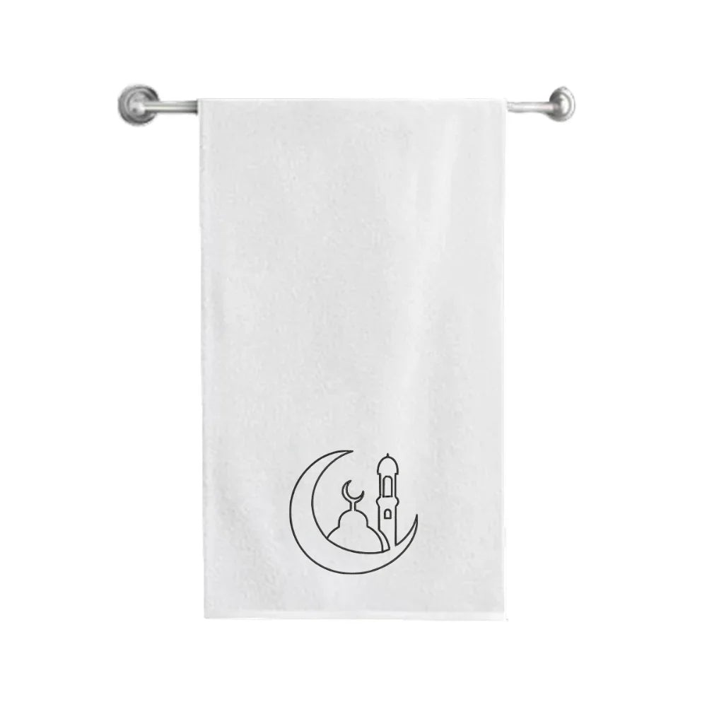 BYFT Iris Embroidered For You - Moonlit Mosque Outline Designed Towel