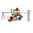 BYFT Two Slide And 3 Kids & Adult Swings & Monkey Bar Playground