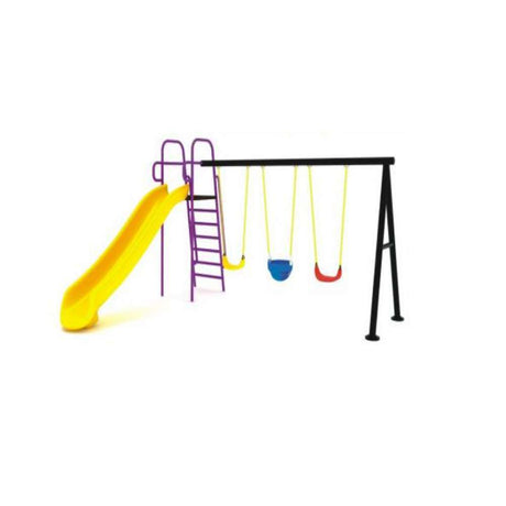 BYFT One Slide And 3 Kids & Adult Swings Playground