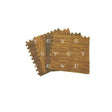 BYFT Wooden Brown Play Mat Foam For Kids