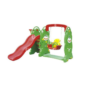 BYFT Indoor Outdoor Slide & Swings For Kids Green