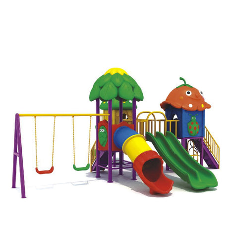 BYFT Three Slide And 2 Kids Swings Playground