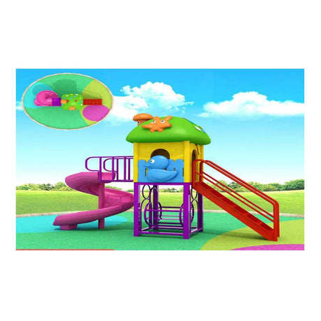BYFT One Slide With Green Roof Playground