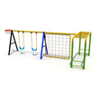 BYFT Two Kids Swing & Net Climber & Monkey Bar Playground
