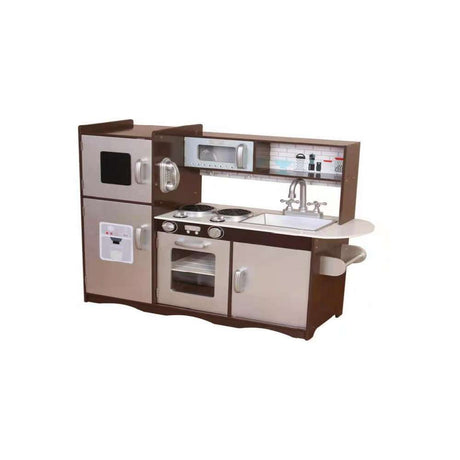BYFT Brown Kitchen Set With Fridge