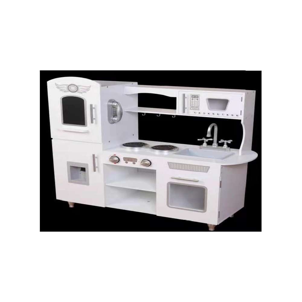 BYFT White Kitchen Set With Fridge