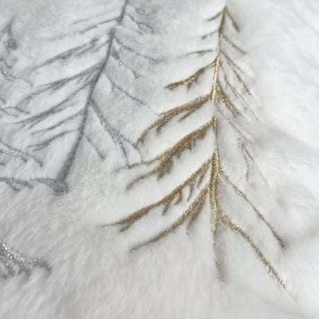 BYFT Festive Christmas Tree Pillow Cover - Luxury Golden and Silvery Embroidered Decorative Pillowcase for Couch, Living Room Indoor Xmas Decor, Christmas Decor, Holiday Decoration, Elegant Holiday Style, Traditional Design, Durable Fabric, Premium