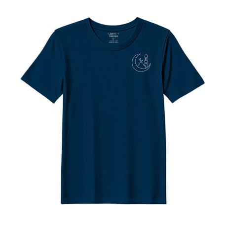 BYFT Threads Embroidered For You T-Shirt - Moonlit Mosque Outline Designed