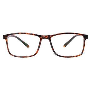 Tom Oliver Adult - Blue Light Blocking Lightweight Computer Screen Glasses- Rectangle - Brown