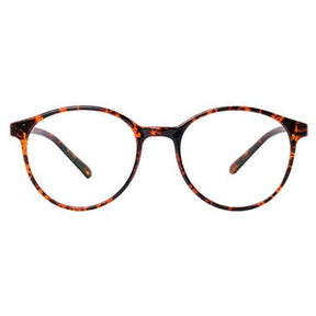 Tom Oliver Adult - Blue Light Blocking Lightweight Computer Screen Glasses- Round - Brown