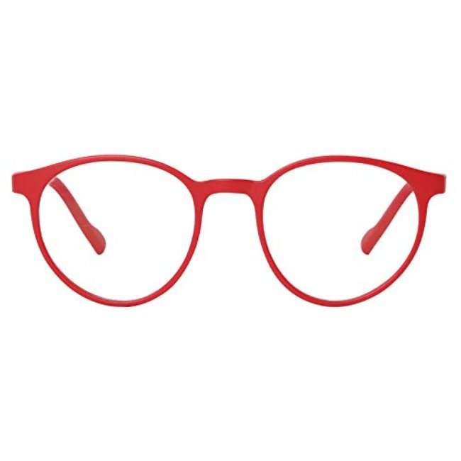 Tom Oliver Junior - Blue Light Blocking Lightweight Computer Screen Glasses- Round - Red