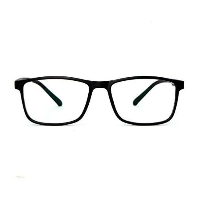 Tom Oliver Adult - Blue Light Blocking Lightweight Computer Screen Glasses- Rectangle - Black