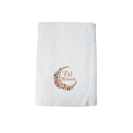 BYFT Iris Embroidered For You - Floral Eid Mubarak Designed Towel