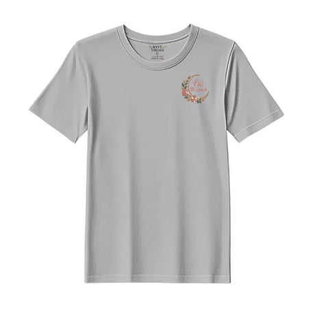 BYFT Threads Embroidered For You T-Shirt - Floral Eid Mubarak Designed
