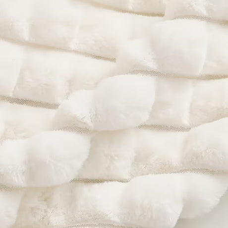 BYFT Pillowcases with Artificial Plush Plaid Texture set of 2pcs