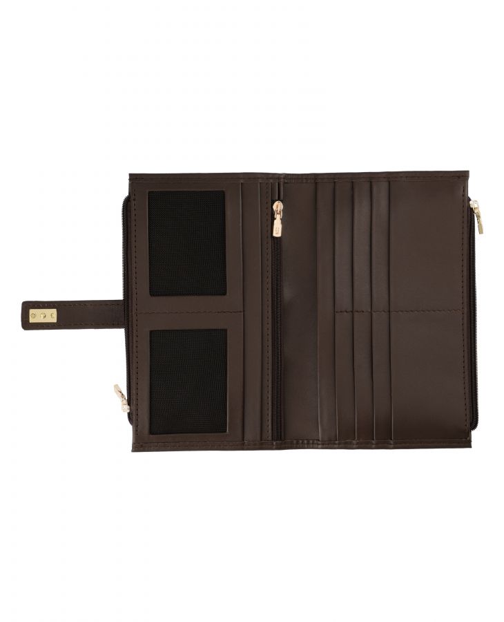Jafferjees The Cosmos Women's Genuine Leather Wallet | Elegant Zip-Around Clutch Wallet