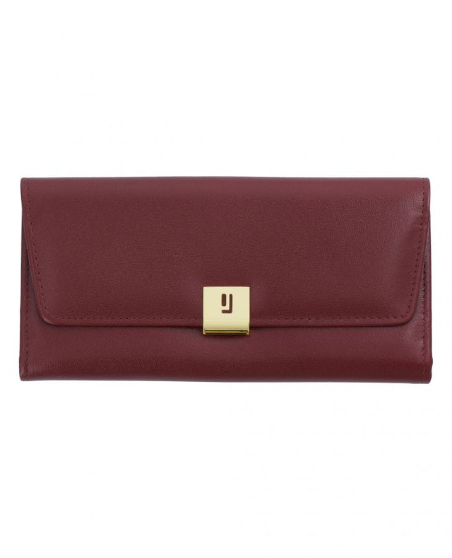 Jafferjees The Goldenrod Women's Genuine Leather Wallet | Elegant Square Clutch Wallet for Women