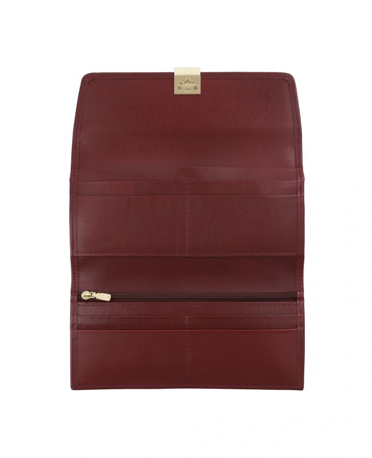 Jafferjees The Goldenrod Women's Genuine Leather Wallet | Elegant Square Clutch Wallet for Women