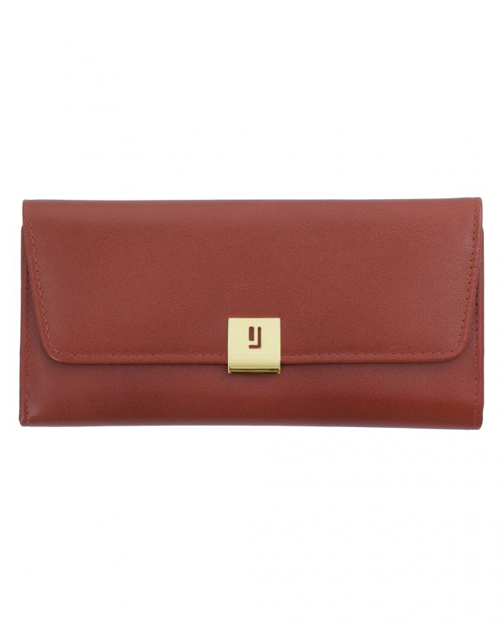 Jafferjees The Goldenrod Women's Genuine Leather Wallet | Elegant Square Clutch Wallet for Women