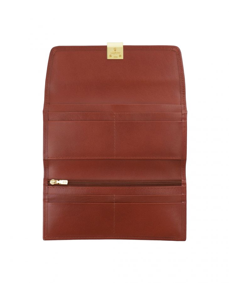Jafferjees The Goldenrod Women's Genuine Leather Wallet | Elegant Square Clutch Wallet for Women