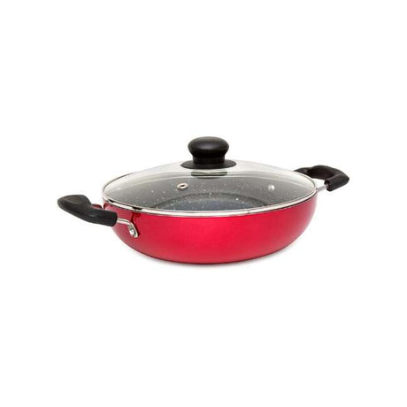 G-Happy Home Non-Stick Kadahi 24cm with Lid & Induction Base | Durable Cooking Pot for Even Heat