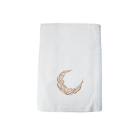 BYFT Iris Embroidered For You - Golden Crescent Noor Designed Towel